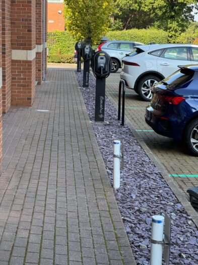 EV charging points installed along the Alexandra House car park