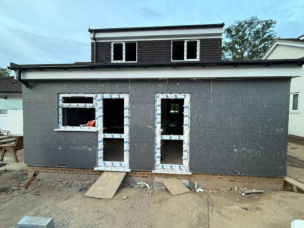 Rear extension under construction at 57 St Marys Drive