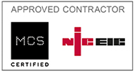 NICEIC approved contractor and MCS certification logo